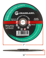 Masonry Cut-Off Wheel, 7 x 1/8 x 7/8, T42: dimension and profile diagram