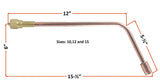 MFA sizes 10, 12 and 15 heating nozzle dimension diagram