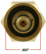 MFA mixer inlet close-up with 0.883-inch connection diameter