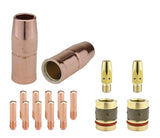 MIG kit with 169-series nozzles, contact tips, holders and nozzle adapters