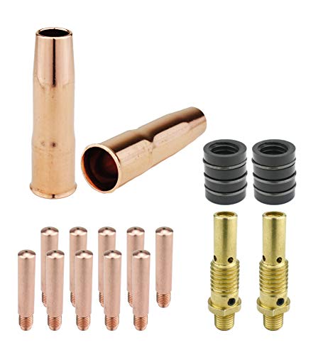 MIG kit with 22 nozzles, 14H heavy-duty tips, 52 diffusers and 32 insulators