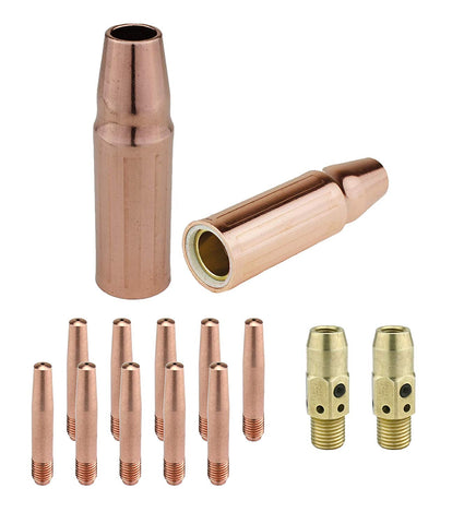 MIG kit with 23 nozzles, 14T tapered tips and 54A gas diffusers