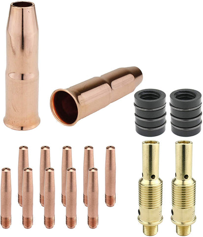 MIG kit with 24A nozzles, 14T tips, 52FN diffusers and 34A insulators