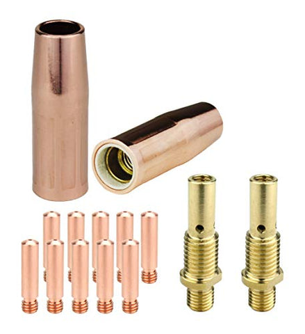 MIG kit with two 21 nozzles, ten 11 tips and two 35-50 diffusers