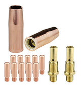 MIG kit with two 21 nozzles, ten 11H heavy-duty tips and two 35-50 diffusers
