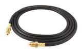 Black flowmeter hose with brass fittings