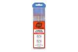 Mixed-diameter red-tip thoriated tungsten pack with blue cap