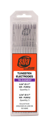 Mixed-size purple-tip tungsten electrode pack