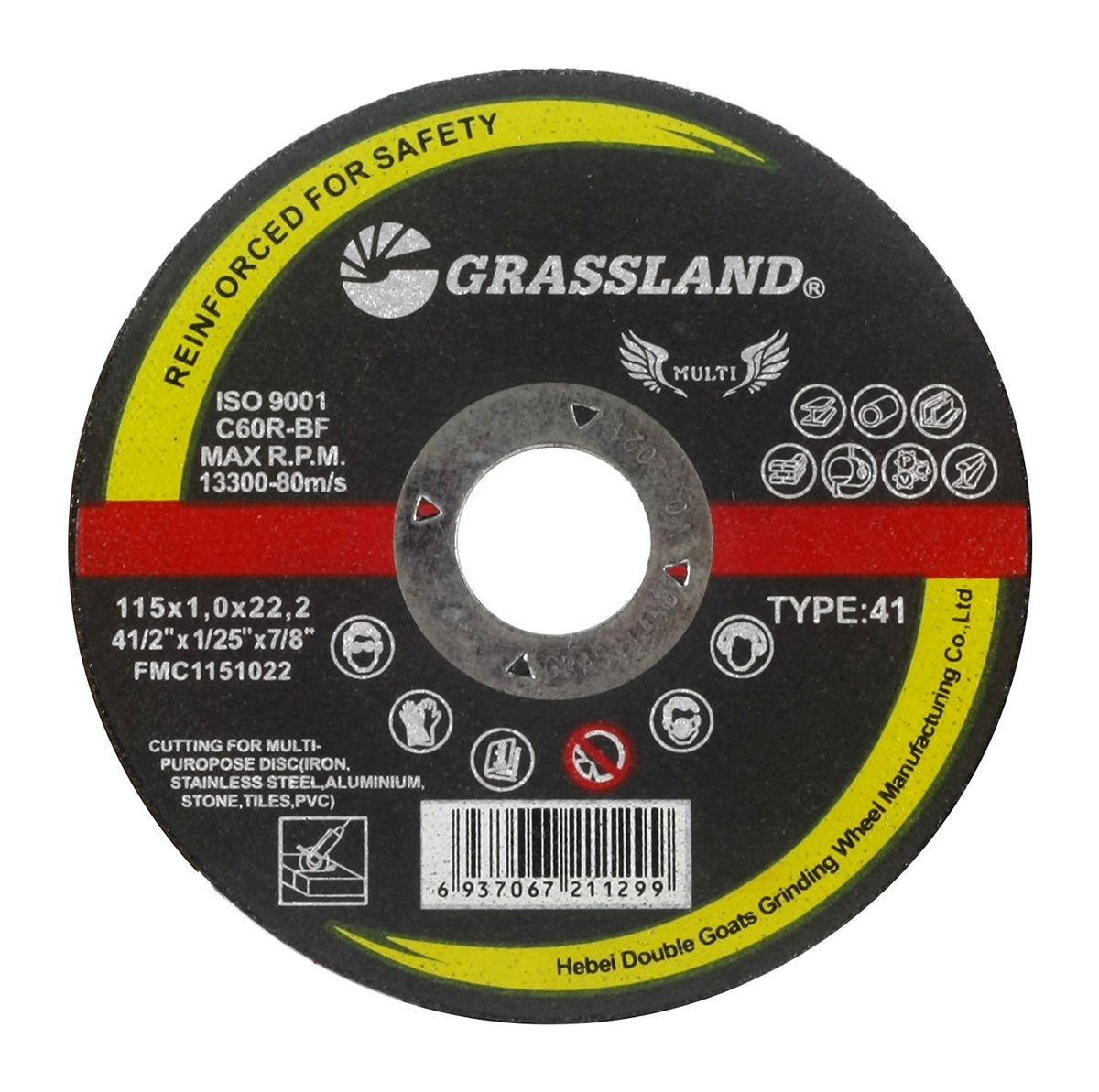 Multi-Purpose Cut-Off Wheel, 4-1/2 x 0.04 x 7/8, T41: label side