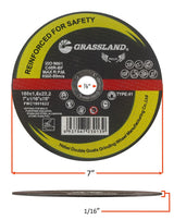 Multi-Purpose Cut-Off Wheel, 7 x 1/16 x 7/8, T41: dimension and profile diagram
