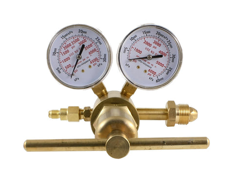 High-pressure nitrogen regulator front view with T-handle
