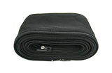 Folded black nylon TIG cable cover with zipper