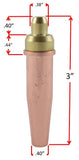 Oxy-fuel cutting tip dimension drawing