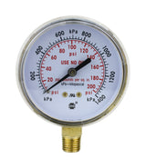 Oxygen 0–200 psi regulator gauge