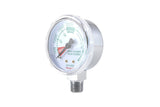 Oxygen high-pressure gauge, side angle