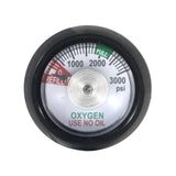 Oxygen pressure gauge dial, 0–3000 psi
