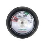 Oxygen pressure gauge dial, 0–3000 psi