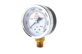Oxygen regulator high-pressure gauge with case visible, brass bottom mount
