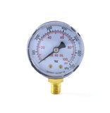 Oxygen low-pressure gauge face showing 0–100 psi scale