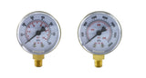 Pair of oxygen regulator high- and low-pressure gauges