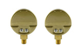 Two regulator gauges showing brass rear cases