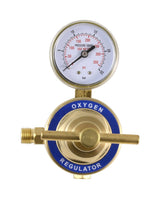 Oxygen pipeline regulator with single delivery-pressure gauge