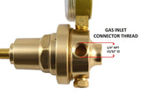 Pipeline regulator body showing 1/4 NPT inlet connection