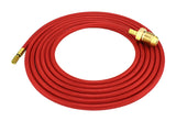 Coiled red power and water-return cable for water-cooled TIG torch assemblies