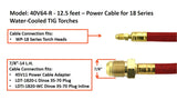 40V64R 12.5-foot 18-series power cable with 7/8-14 LH adapter fitting