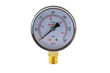Propane regulator low-pressure gauge dial, brass bottom mount