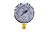 Propane regulator high-pressure gauge dial, brass bottom mount