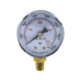 Propane high-pressure gauge face with 0–400 psi scale