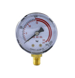 Propane low-pressure gauge face with 0–30 psi scale