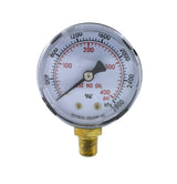 Propane high-pressure dial and brass inlet, front view