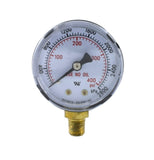 Propane high-pressure dial and brass inlet, front view
