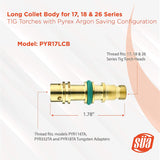PYR17LCB long collet body for 17, 18 and 26 TIG torches