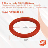 PYR17LDCB-OR red O-ring dimensions