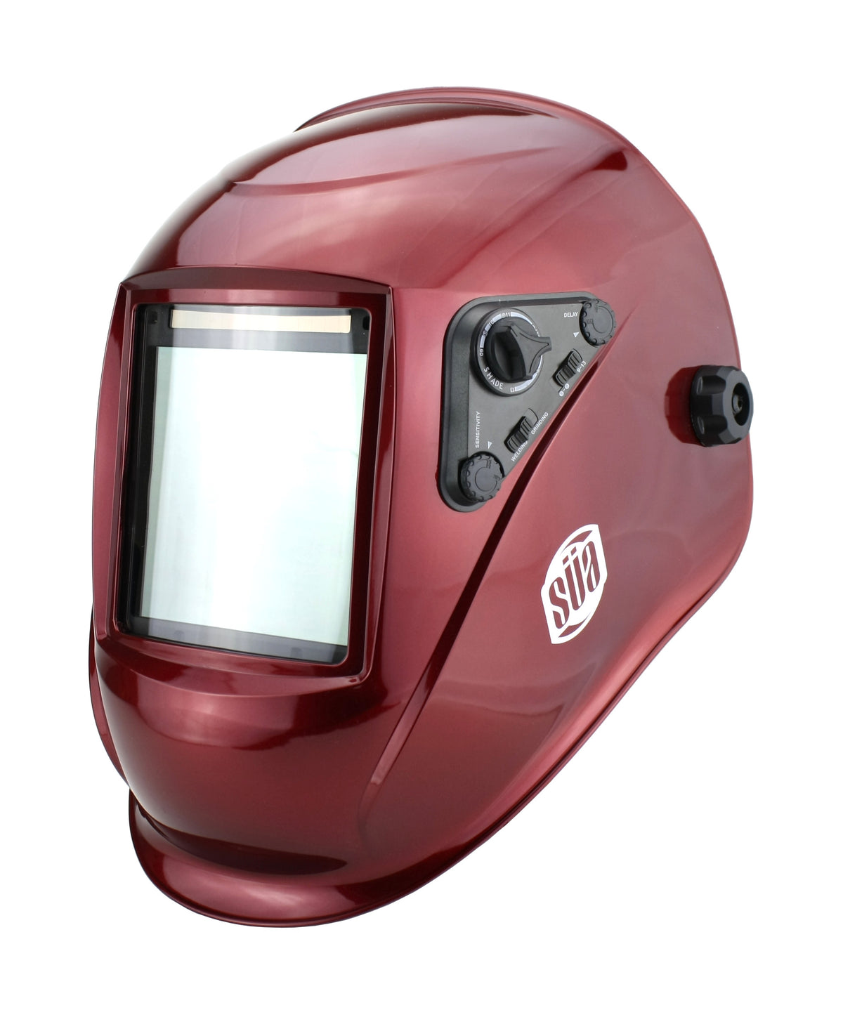 Red SÜA Vector auto-darkening welding helmet