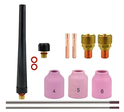 Regular gas-lens kit for WP-9/20 with cups 4, 5 and 6 and tungsten
