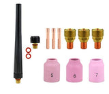 Regular gas-lens kit for WP-9/20 with cups 5, 6 and 7 and back caps