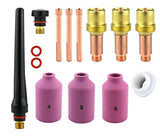Regular gas-lens TIG kit with cups 4, 5 and 6, collets and back caps