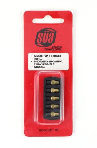 SÜA five replacement striker flints in retail package