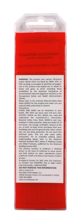 Reverse label of red-tip tungsten electrode packaging