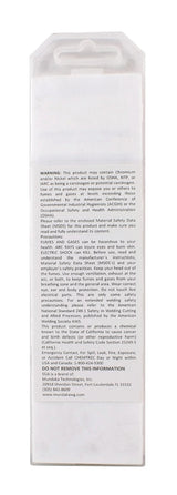 Reverse warning label on tri-element tungsten package