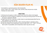 Silver-Flux 1 application and cleaning directions