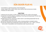 Silver-Flux 1 usage and residue-cleaning directions