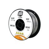Single labeled 2 lb flux-cored welding wire spool