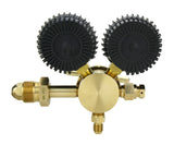 Rear of SMP400 nitrogen regulator and rubber gauge protectors