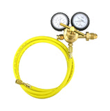 Nitrogen regulator and yellow hose assembly, alternate view