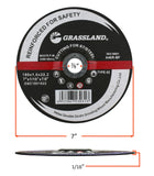 Stainless-steel cut-off wheel dimensions: 7 x 1/16 x 7/8 inches